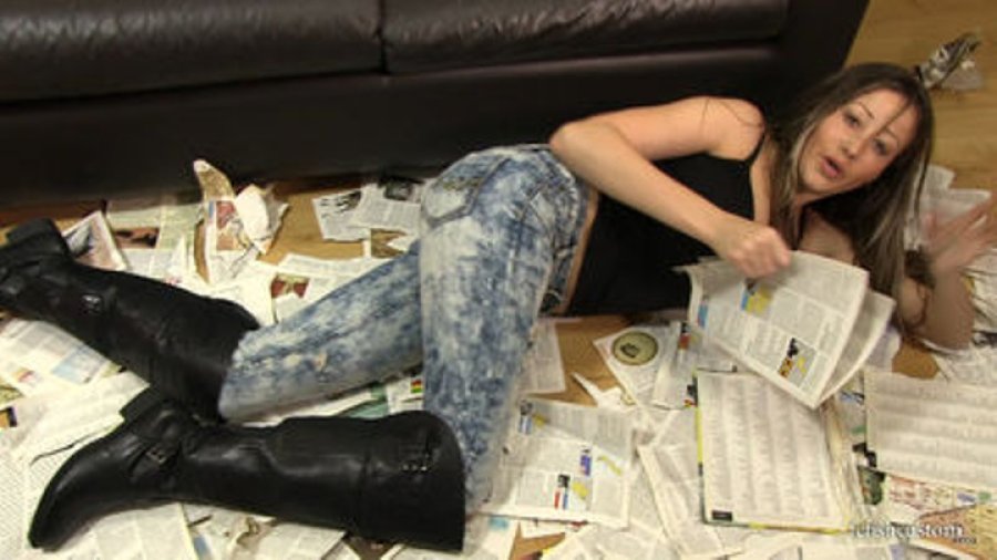 Jen Bailey Book Destruction in Leather Boots