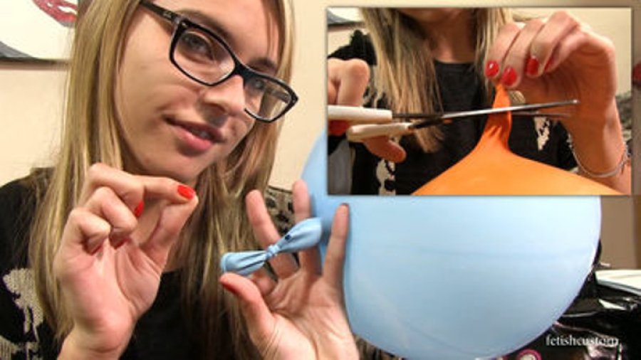 Chloe Toy Deflates Balloons by Castration