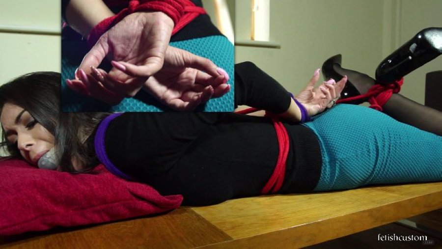 Ball Bagged Lauren Louise Hand Fetish in Bondage