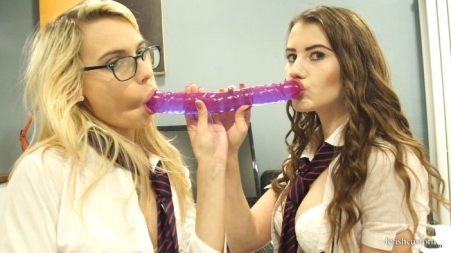 Brook Logan and Chloe Toy - Jealous Lesbian Schoolgirls
