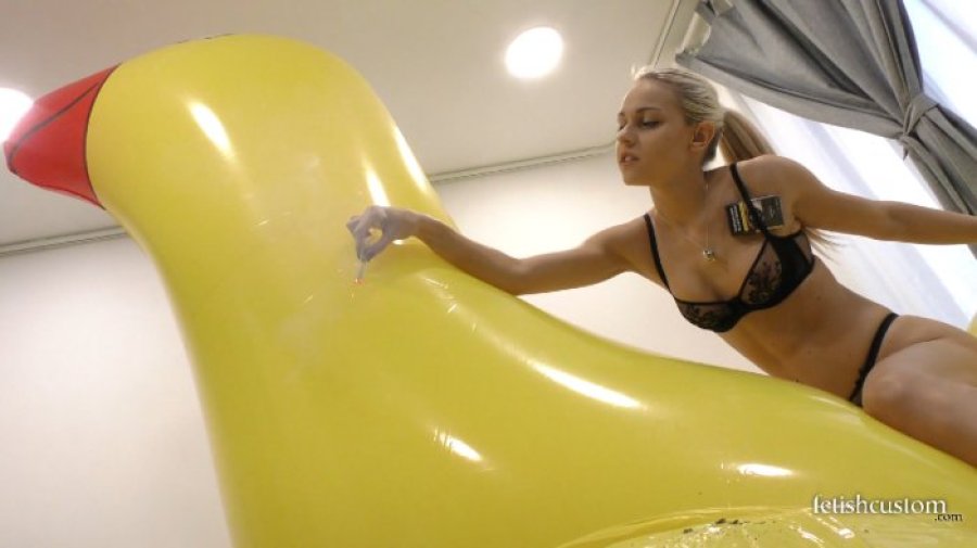 Cruelty To Inflatables - Chloe Toy Riding and Burning With Cigarettes #4