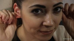 Bendy Shows Off Her Ear Lobes