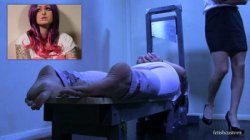 Ellie Strapped Onto a Guillotine By Cop Chloe Toy 